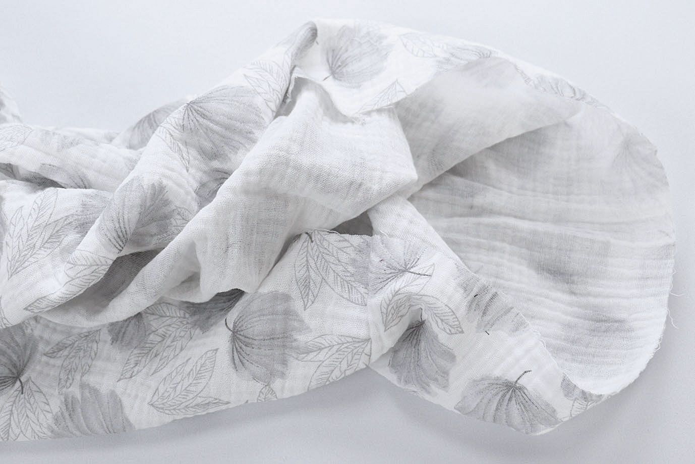 Муслин принт/цветы серые на белом 4082-PY/D#7/C#2