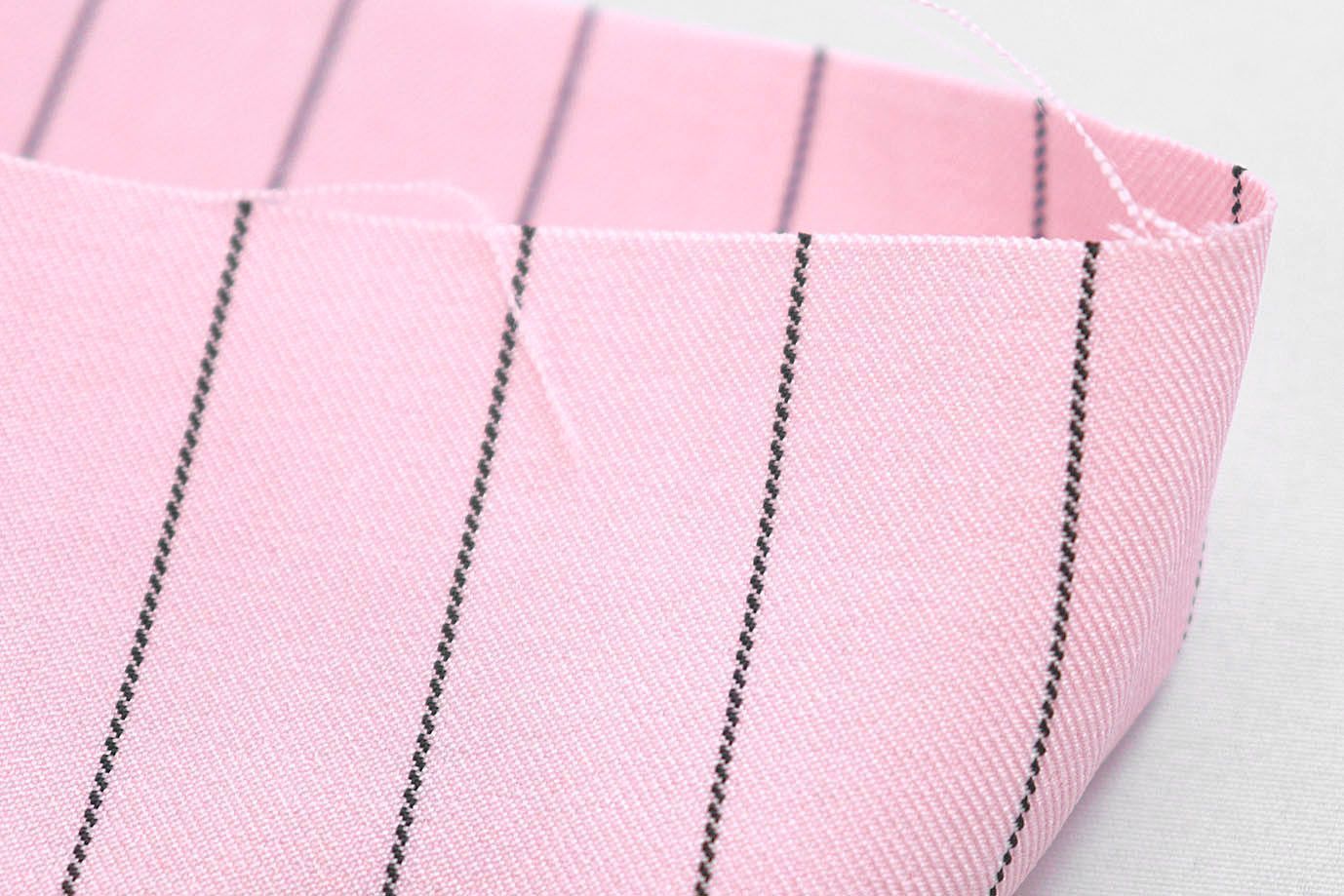 Костюмная ткань принт/полоска черная на розовом 3963-PY/C#3