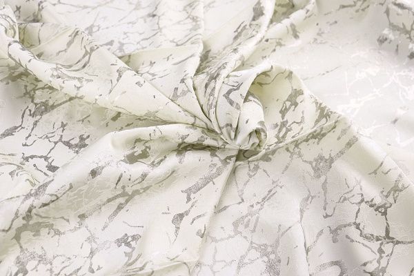 Сатин "Пандора" жаккард c напылением/серо-молочный 4027-PY/D#1/C#1