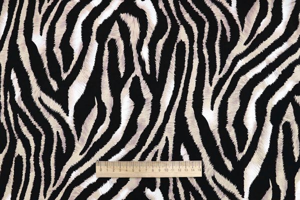 Штапель принт/зебра черно-бежевая 3861-PY/D#12/C#2