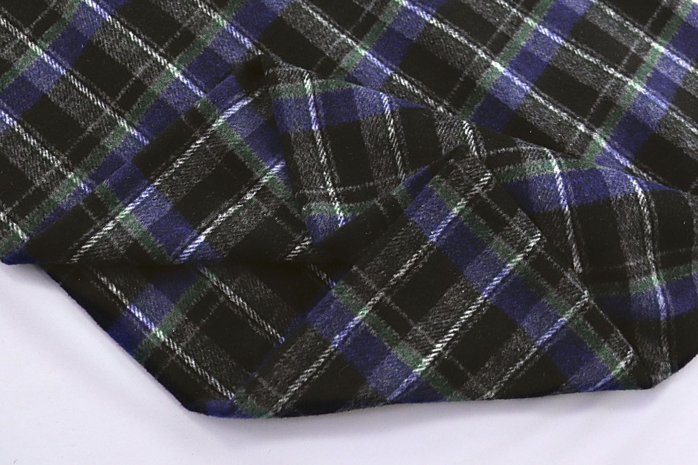 Пальтовая ткань принт/клетка зелено-синяя AP210426031/D#908-5115/C#3