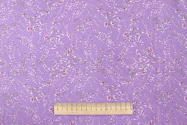 Шифон принт/цветы сиреневые на светло-фиолетовом 3707-PY/D#16/C#2