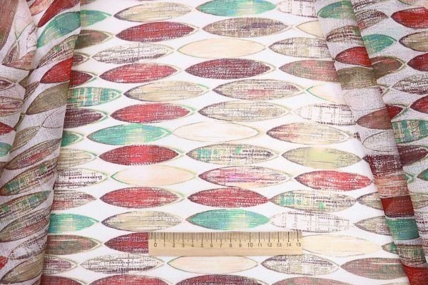 Тюль принт/бордово-бирюзовый WBC23/C#19A