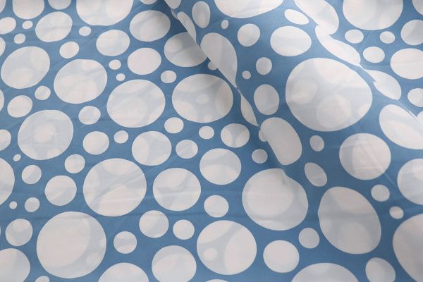 Супер софт принт/горох белый на голубом 3206-PY/D#4/C#5