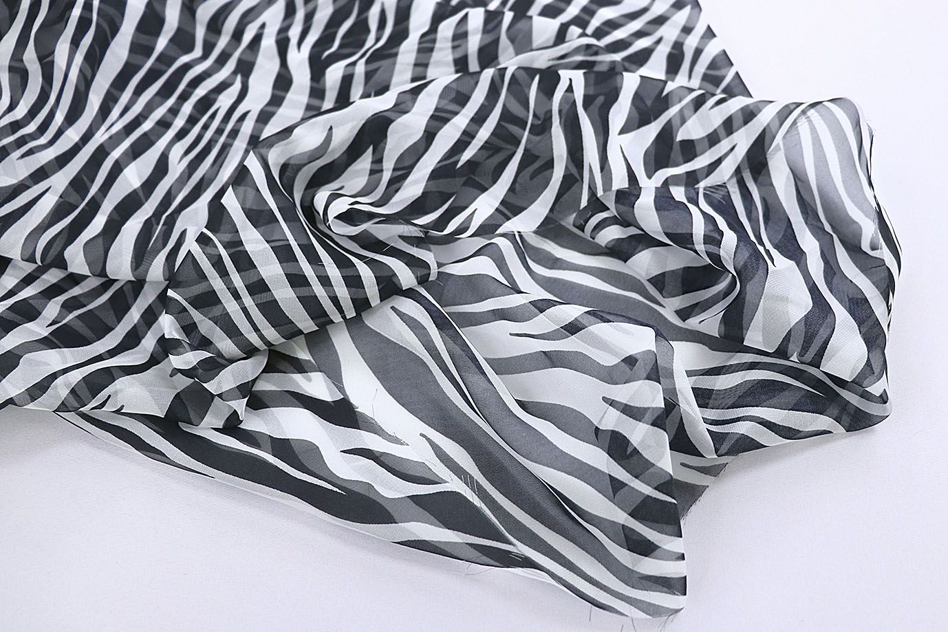 Шифон принт/зебра черно-белая 3854-PY/D#2/C#1