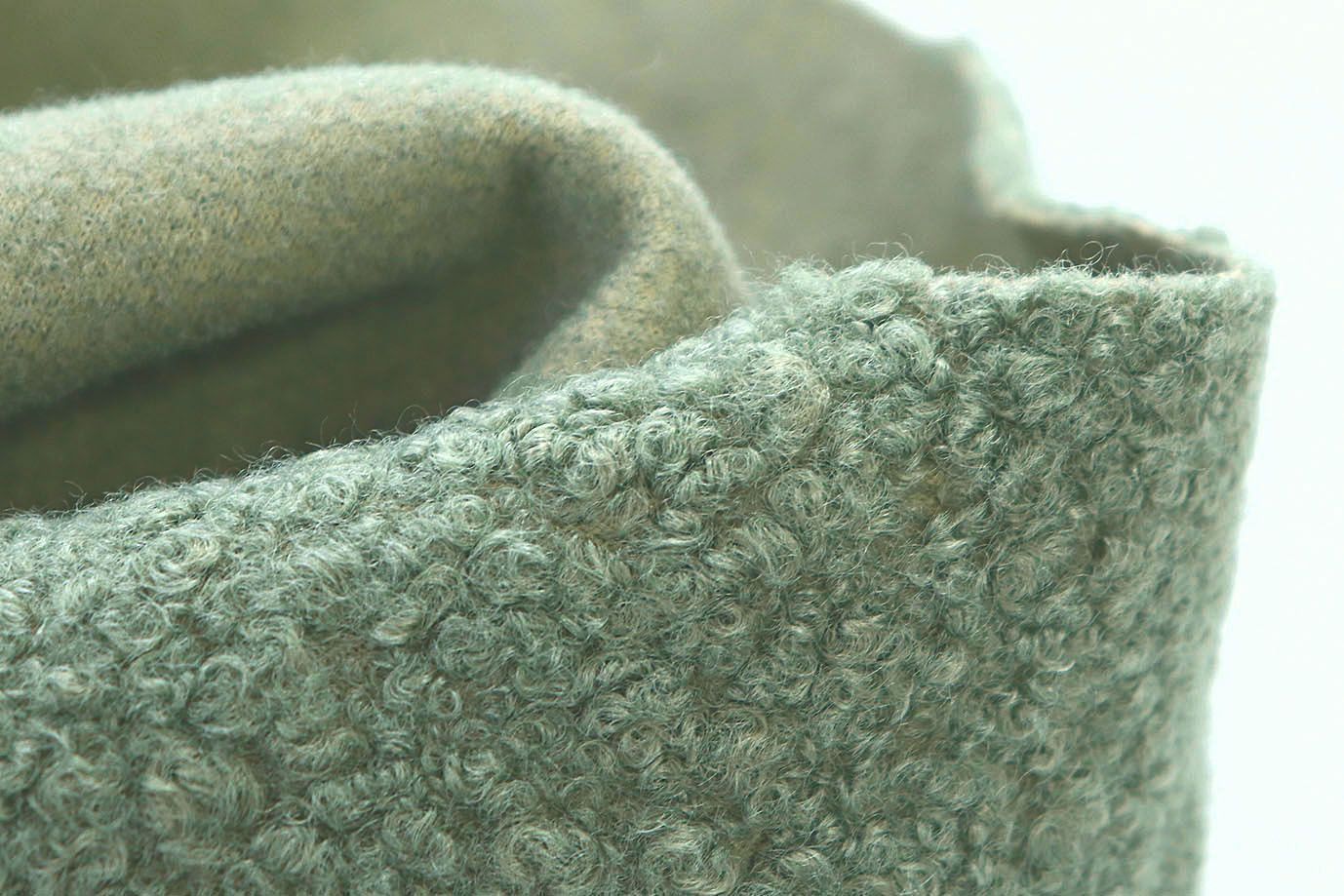 Пальтовая ткань "Букле"/мятный 7416/C#7