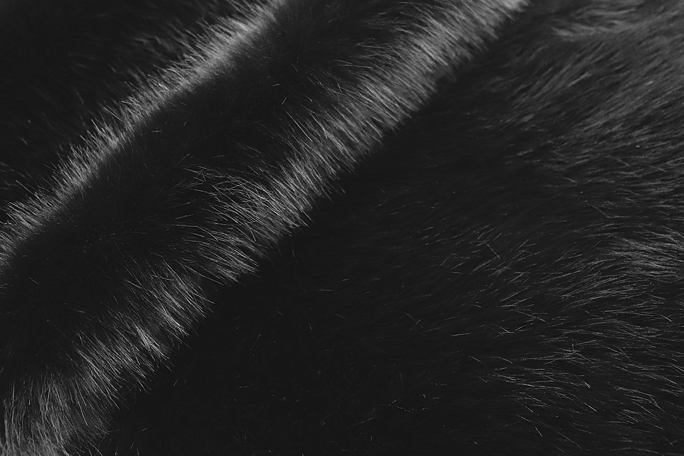 Искусственный мех "Песец" длинноворсовый/черный AP50503/D#289-220070-85/C#11