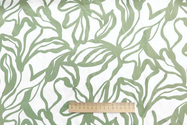 Хлопок "Поплин" принт/зелено-белый 3848-PY/D#3/C#1