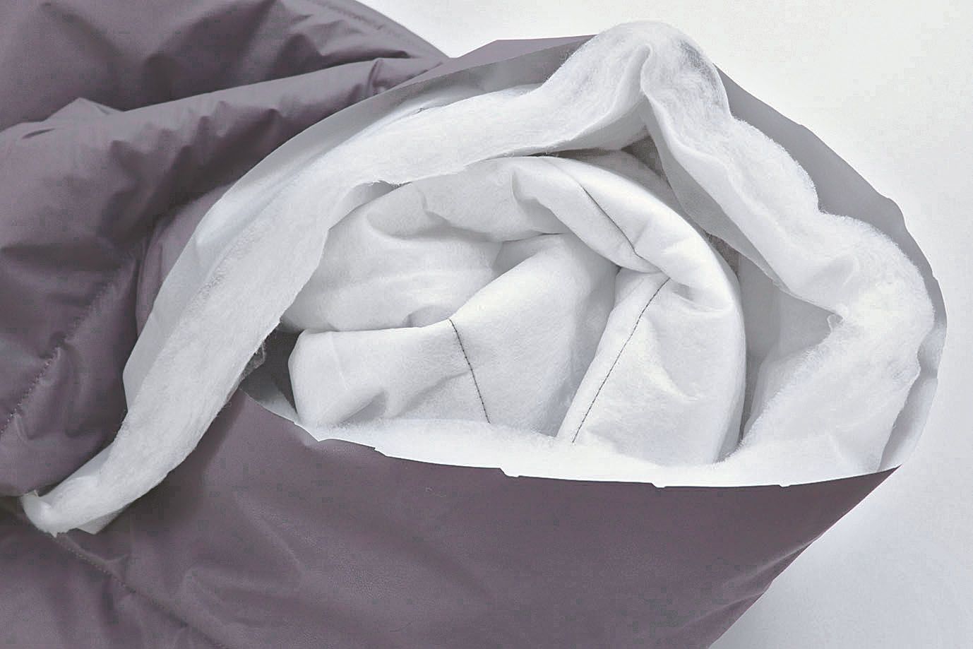 Ткань простеганная "Полоска" P51/фиолетово-серый 11015-26/3+холлофайбер 200+СПБ