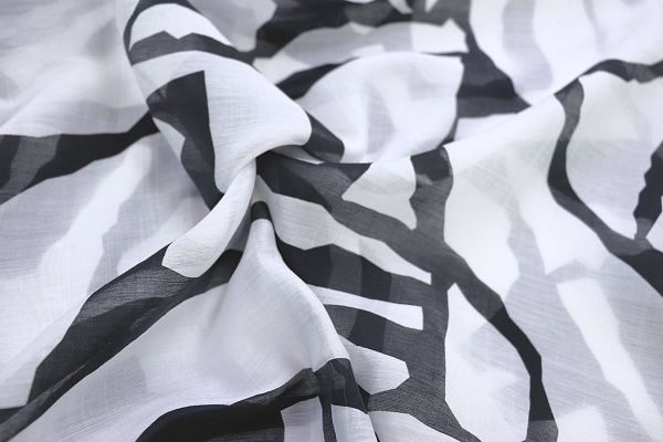 Органза принт/черно-белый 3847-PY/D#1/C#1