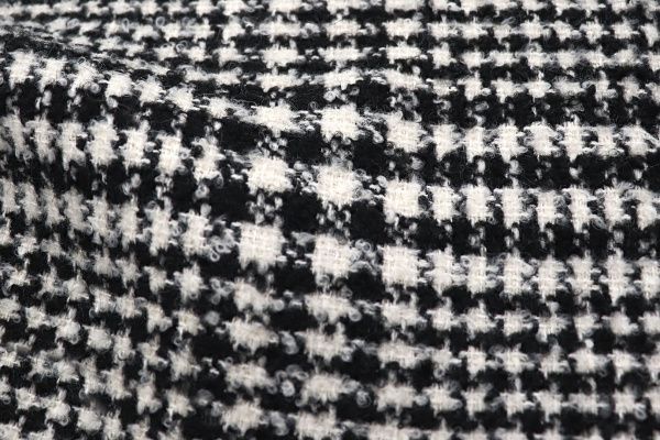 Пальтовая ткань клетка/черно-белый 272-1866/C#1