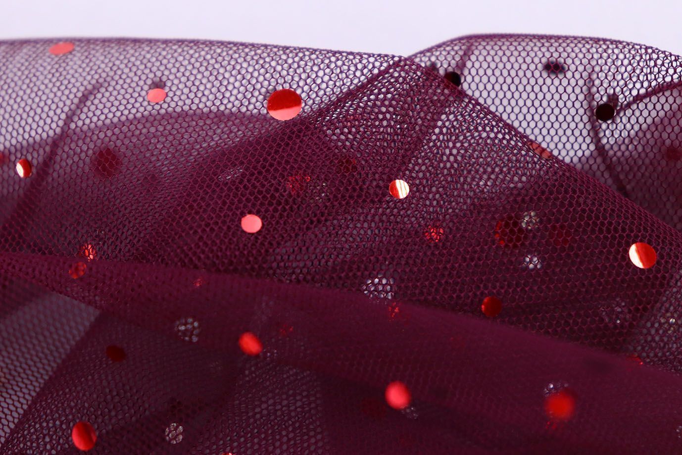 Сетка с пайетками/вишня SS-26264/D#1/C#6 (ярд)