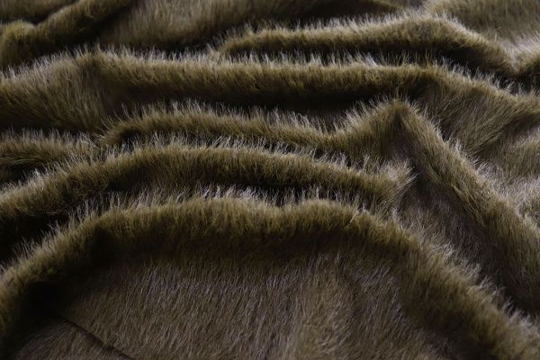 Трикотаж "Альпака" длинноворсовый/болотный 3982-PY/C#4