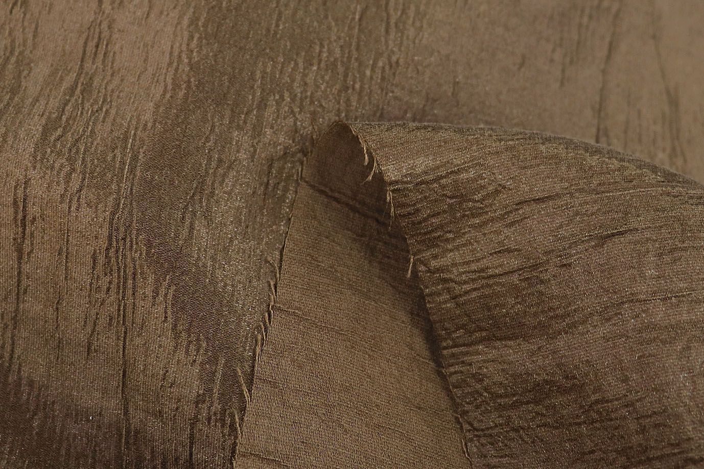 Органза TENCEL креш/темно-коричневый 3795-PY/C#32