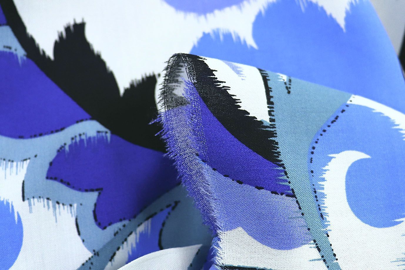 Штапель принт/сине-голубой на белом 1382-PY/D#6/C#4