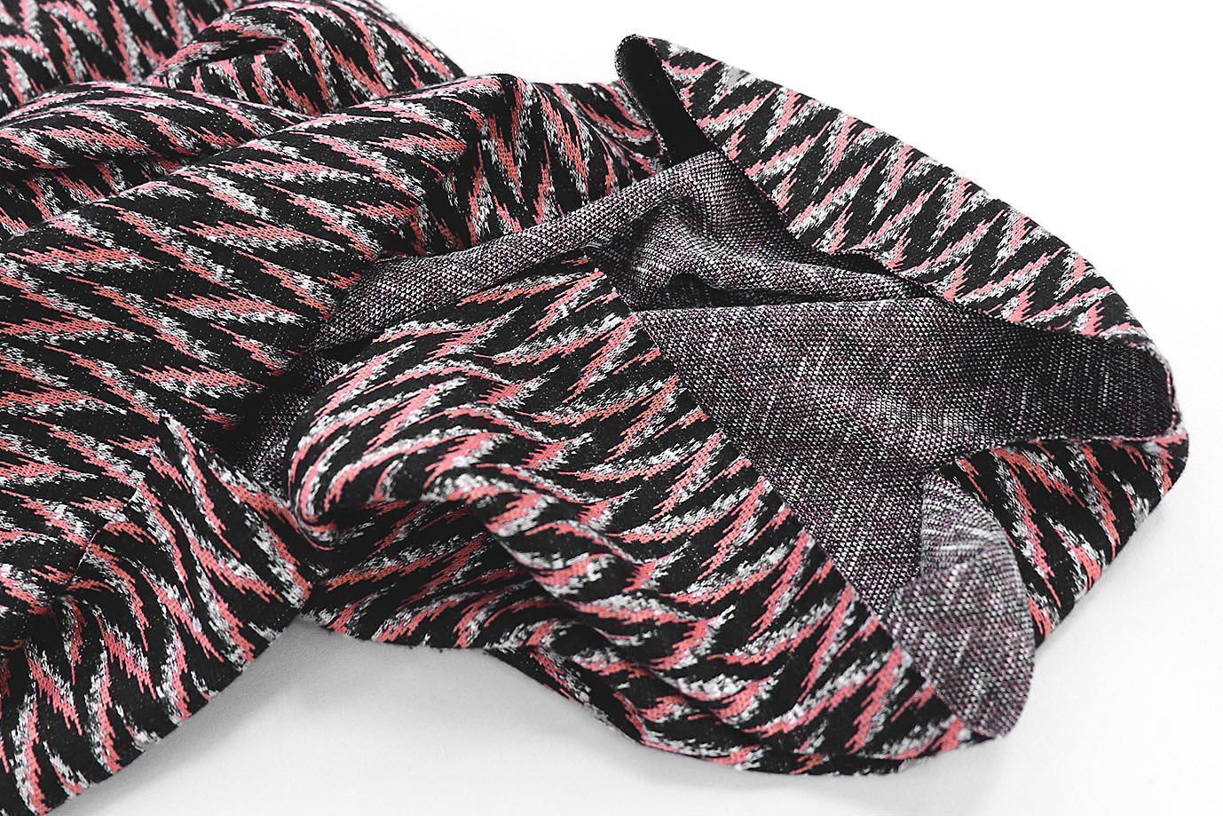 Трикотаж жаккард/черно-коралловый 2816-PY/D#2/C#1