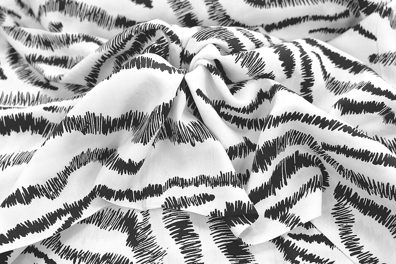 Штапель принт/черно-белый 1374-PY/D#15/C#7