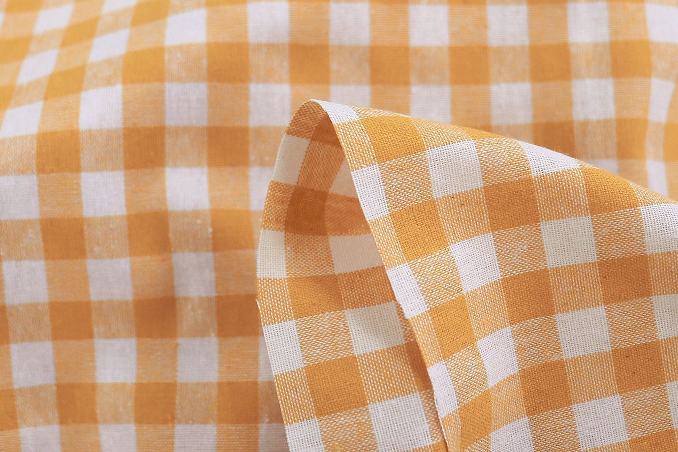 Хлопок принт/клетка оранжево-белая 1386-PY/C#3