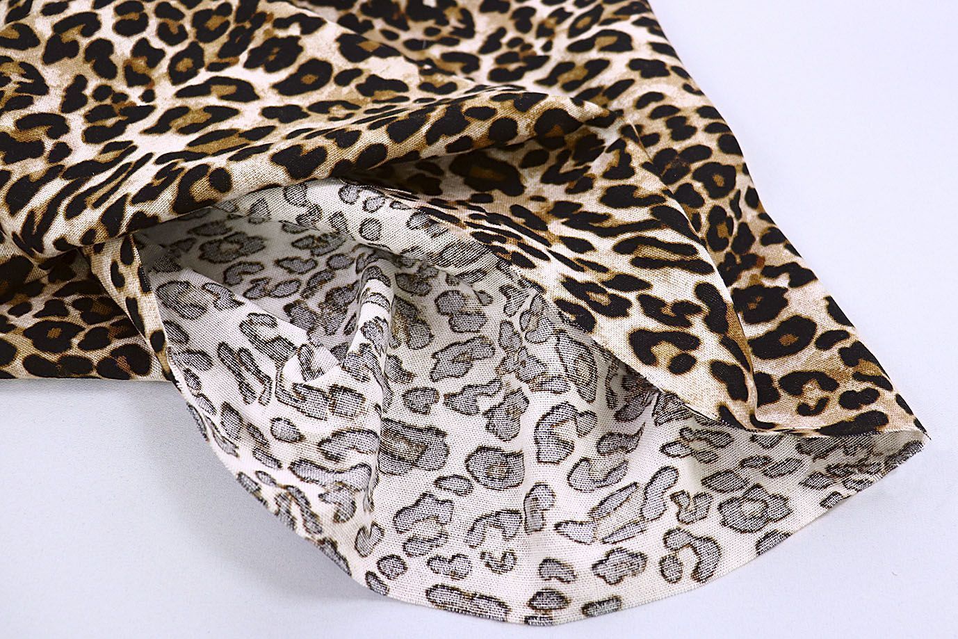 Лен принт/леопард черно-коричневый 3867-PY/D#7/C#1