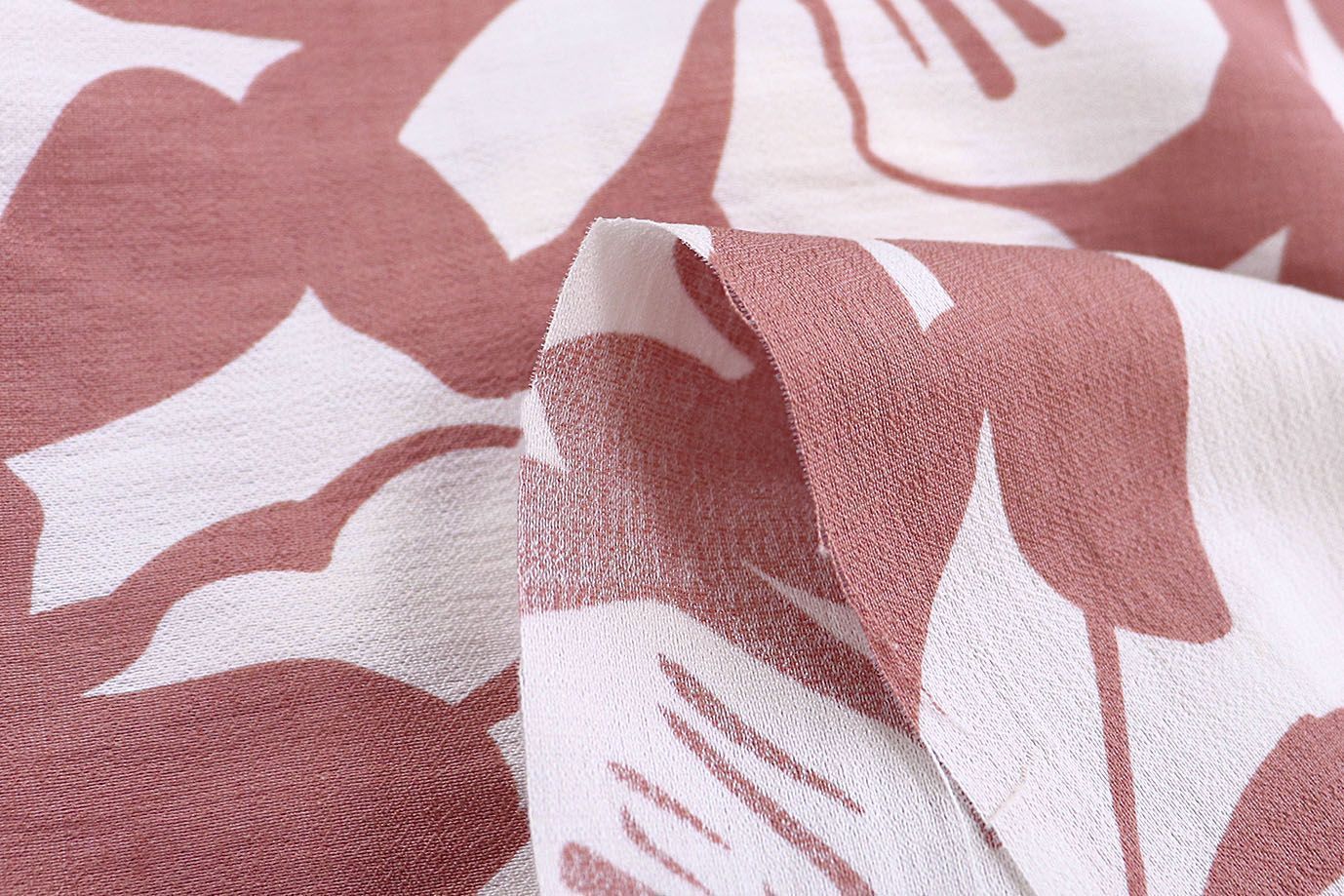 Лен БОХО принт/персиковый на белом 3815-PY/D#3/C#7