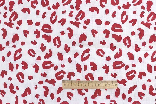 Муслин принт/красный на белом 1393-PY/D#5/C#1