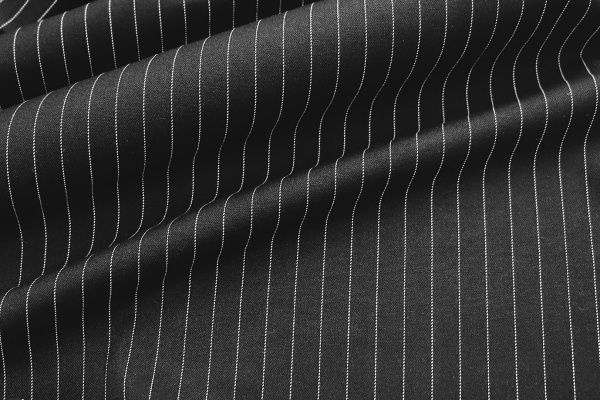 Костюмная ткань "Полоска" стрейч принт/черно-белый 3961-PY/C#3