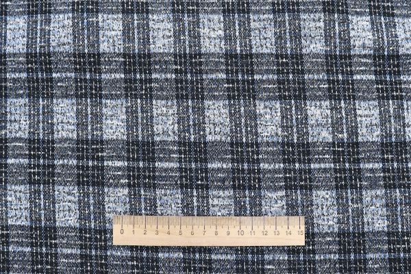 Трикотаж жаккард принт/сине-черный 3257-22-PY/D#18/C#4