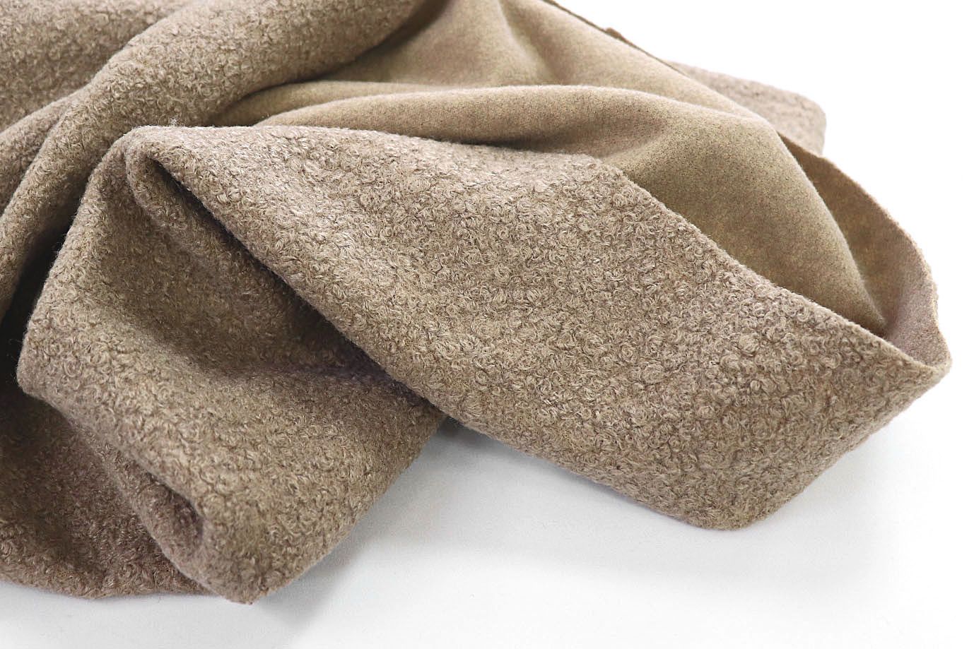 Пальтовая ткань "Букле"/капучино 7416/C#4