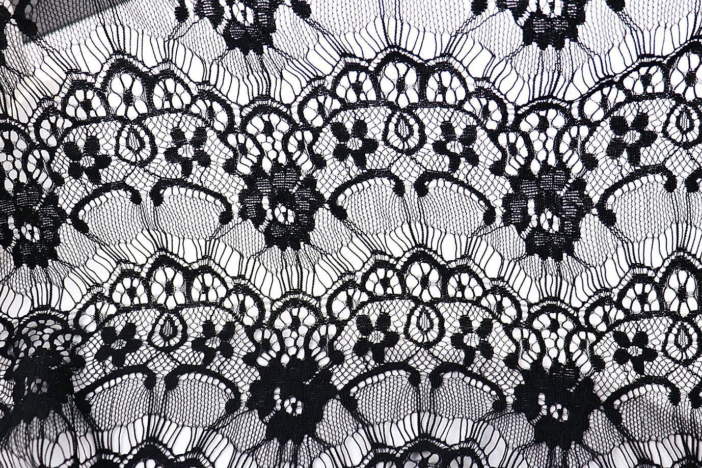 Гипюр "Реснички"/черный 3127-21/C#2