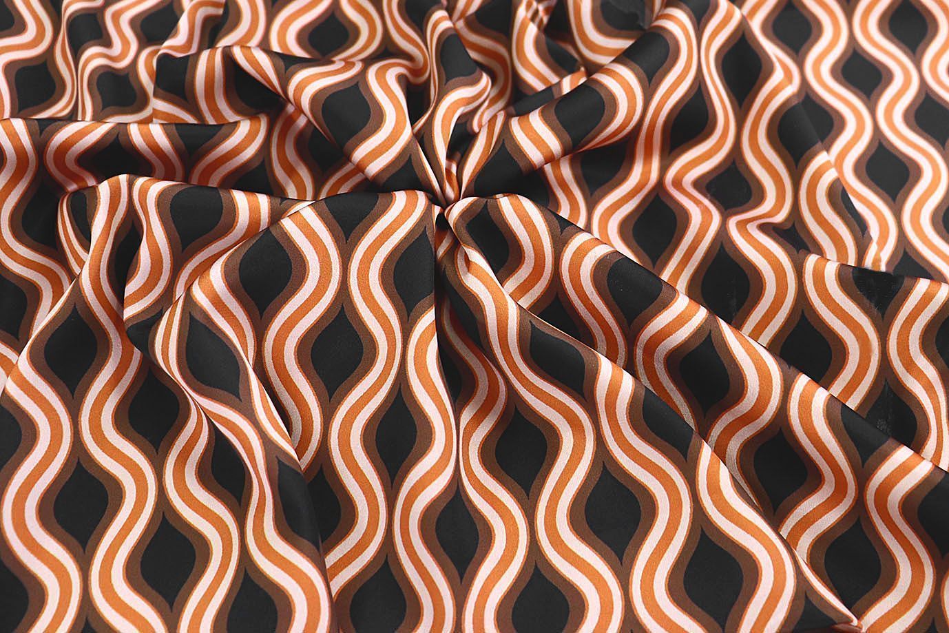 Шелк "Армани" принт/оранжево-коричневый 3542-PY/D#23/C#1 (11362)