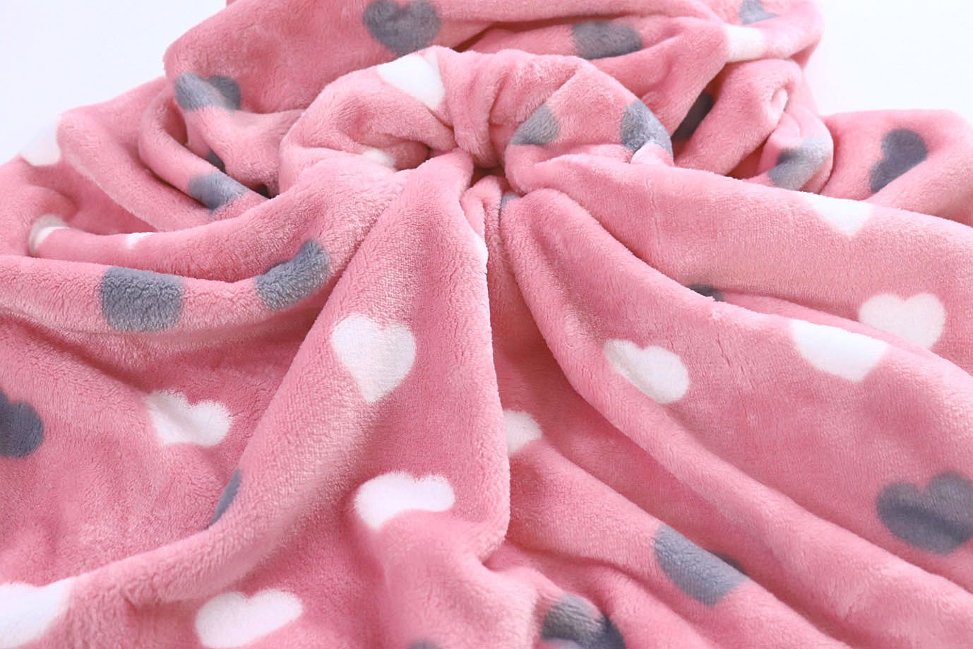 Велсофт принт/сердечки бело-серые на розовом AP5082511/D#222-FLA280YH/C#Y21021500-1