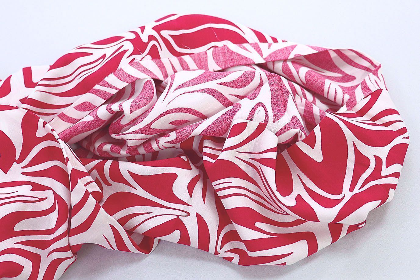 Штапель принт/красный на белом 3858-PY/D#3/C#5