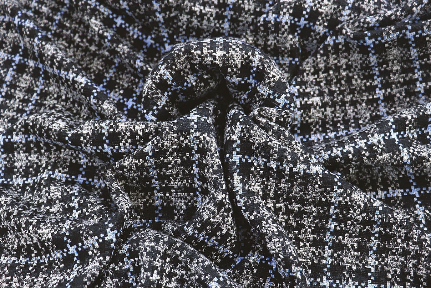 Трикотаж жаккард принт/серо-голубой 3257-22-PY/D#5/C#3