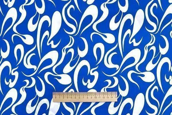 Штапель принт/бело-синий 1374-PY/D#24/C#4