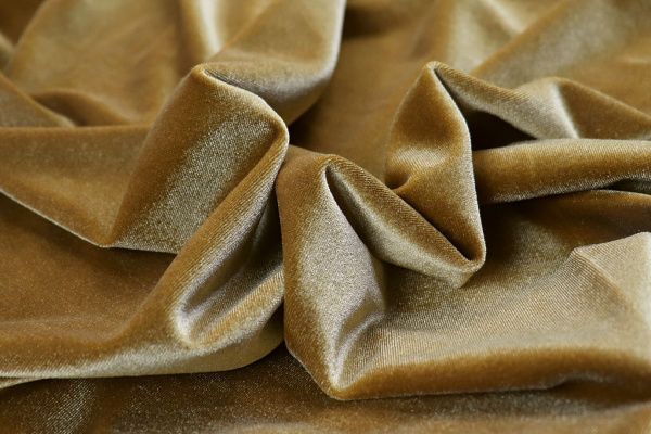 Велюр стрейч/горчичный 1198/С#1