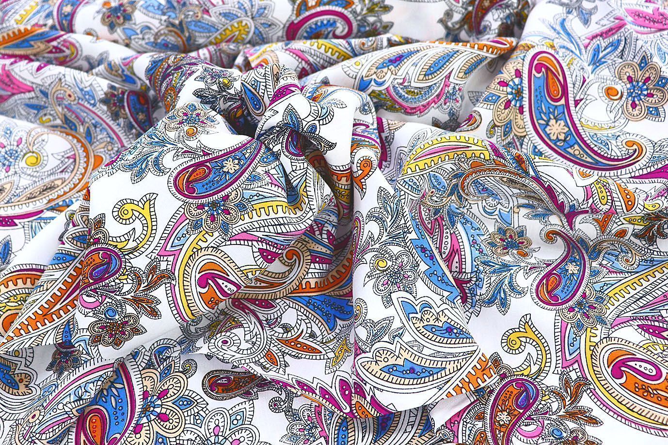 Штапель принт/узор на белом 3861-PY/D#3/C#4