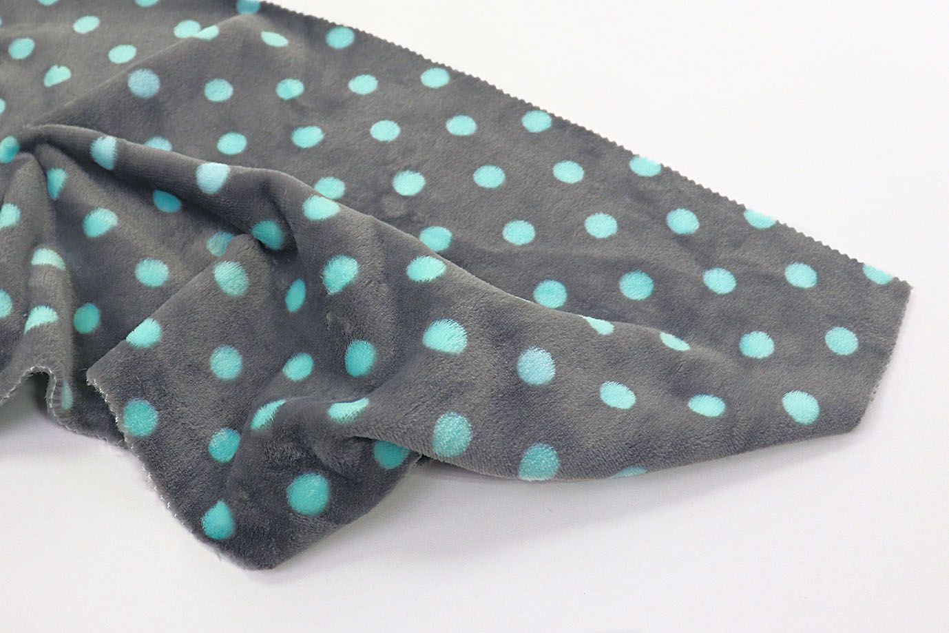 Велсофт принт/горох бирюзовый на сером AP221208110/D#222-FLA280YH/C#Y18021251-4