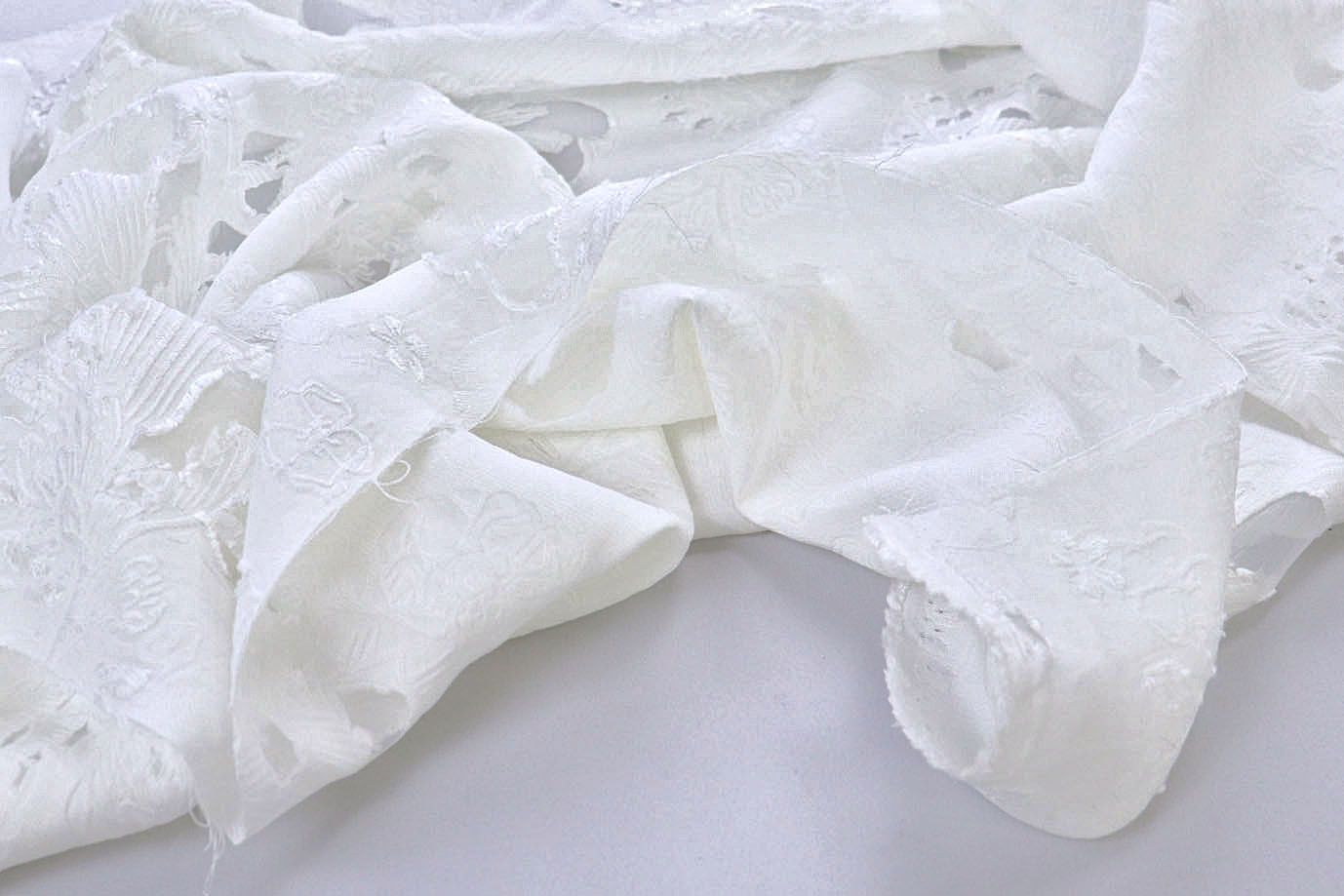 Блузочная ткань жаккард/белый 4030-PY/D#2/C#1