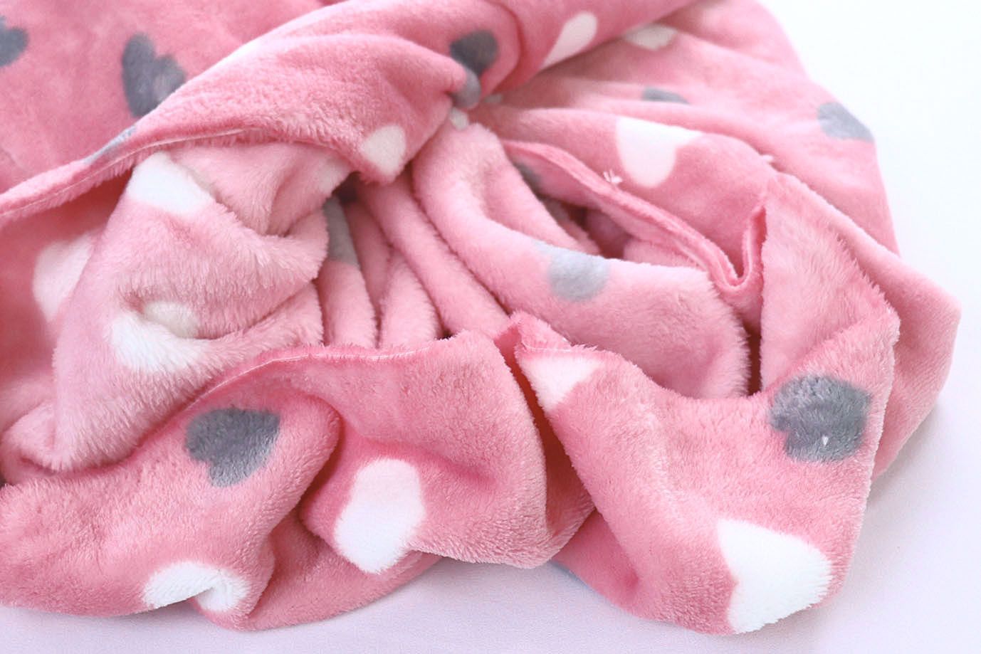 Велсофт принт/сердечки бело-серые на розовом AP5082511/D#222-FLA280YH/C#Y21021500-1