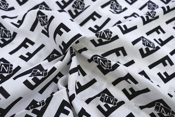 Штапель принт/буквы черные на белом 3860-PY/D#46/C#2