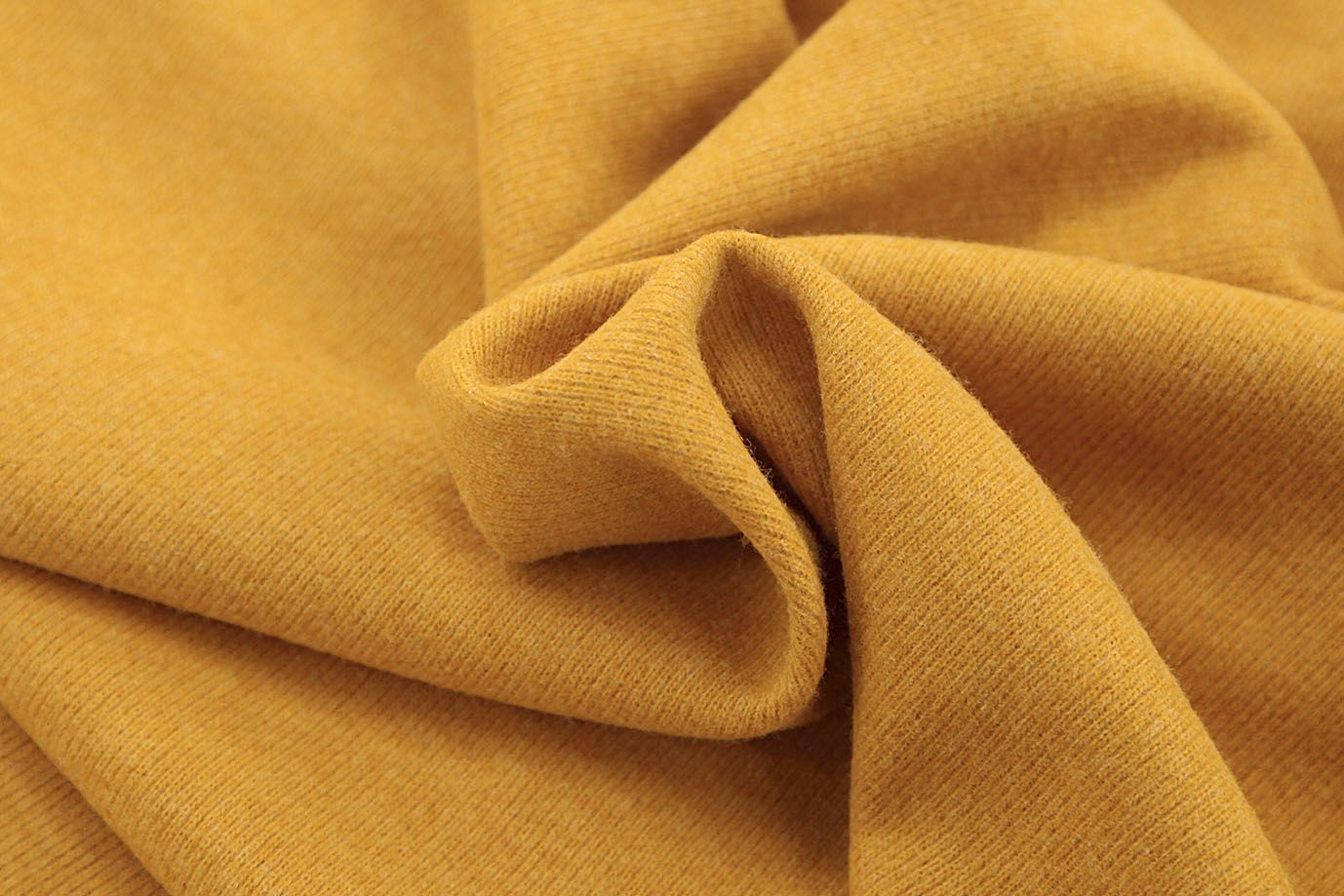 Трикотаж "Рибана" с начесом/желто-оранжевый 2823-PY/C#9