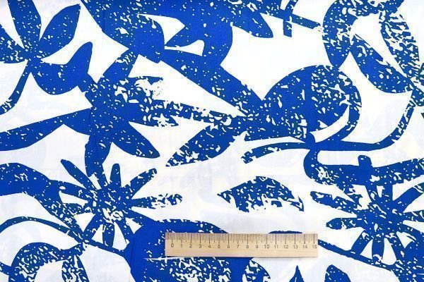 Штапель принт/синий на белом 3858-PY/D#8/C#3