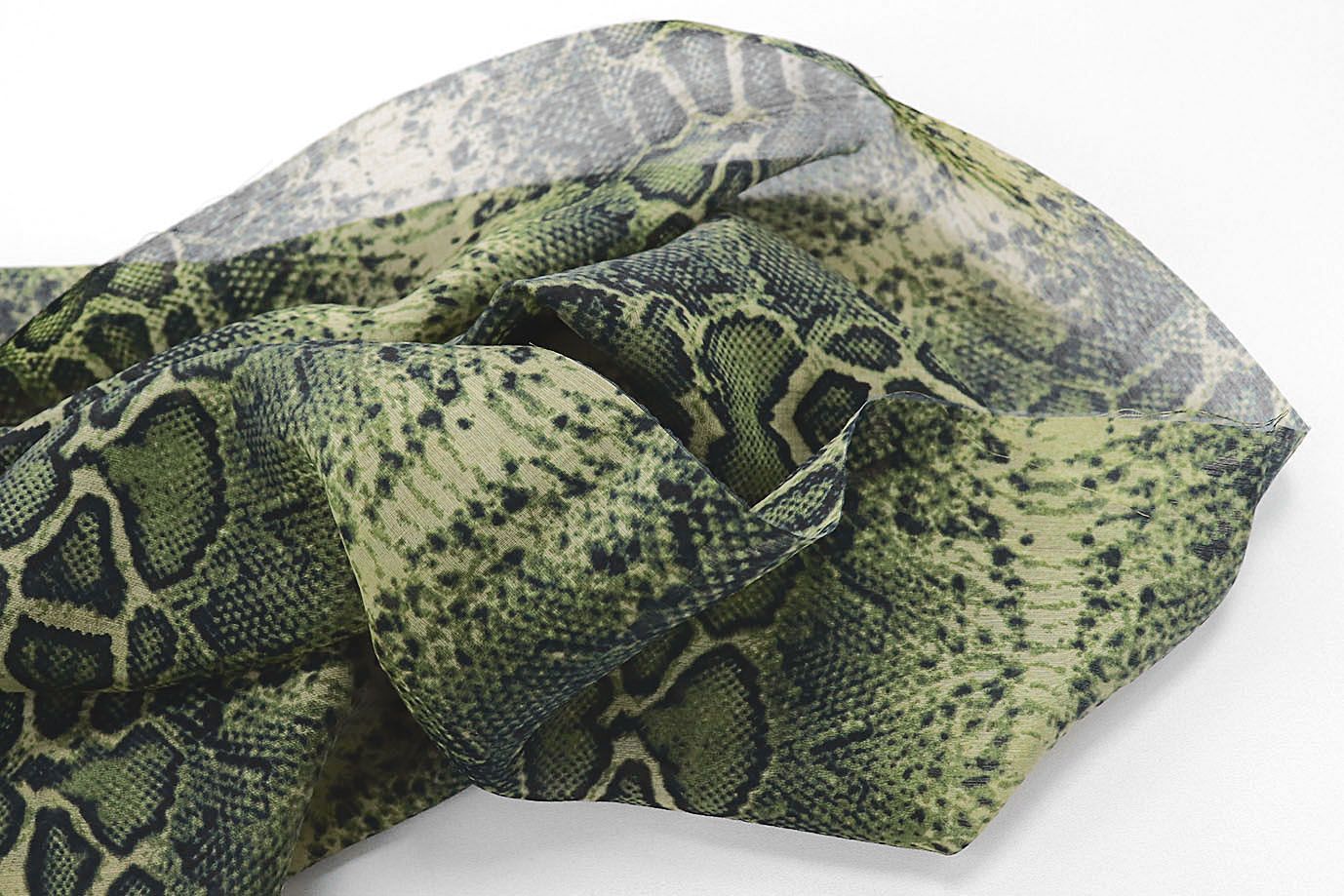 Органза принт/змея зелено-бежевая 3890-PY/D#2/C#2 Органза принт/змея зелено-бежевая 3890-PY/D#2/C#2