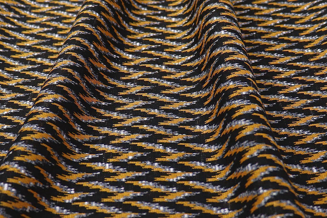 Трикотаж жаккард принт/черно-желтый 3257-22-PY/D#20/C#1