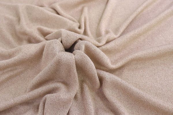 Трикотаж "Рибана" с люрексом/бежевый 2028/C#1