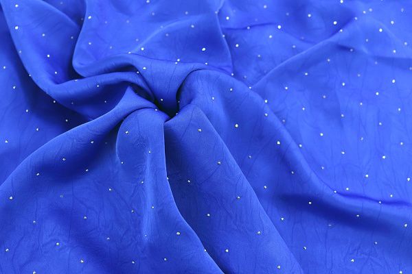 Шелк "Токио" креш со стразами/электрик 3805-PY/C#13