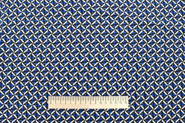 Сатин "Армани" принт/бело-сине-черный 3588-PY/D#3/C#1