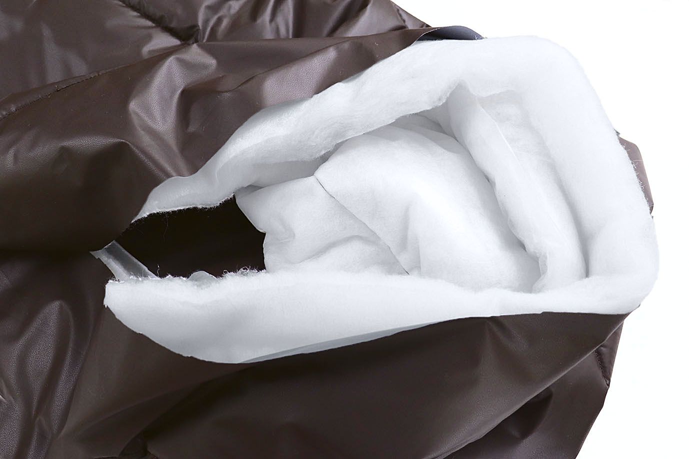 Ткань простеганная "Полоска" P51/темно-коричневый 11015-26/6+холлофайбер 200+СПБ