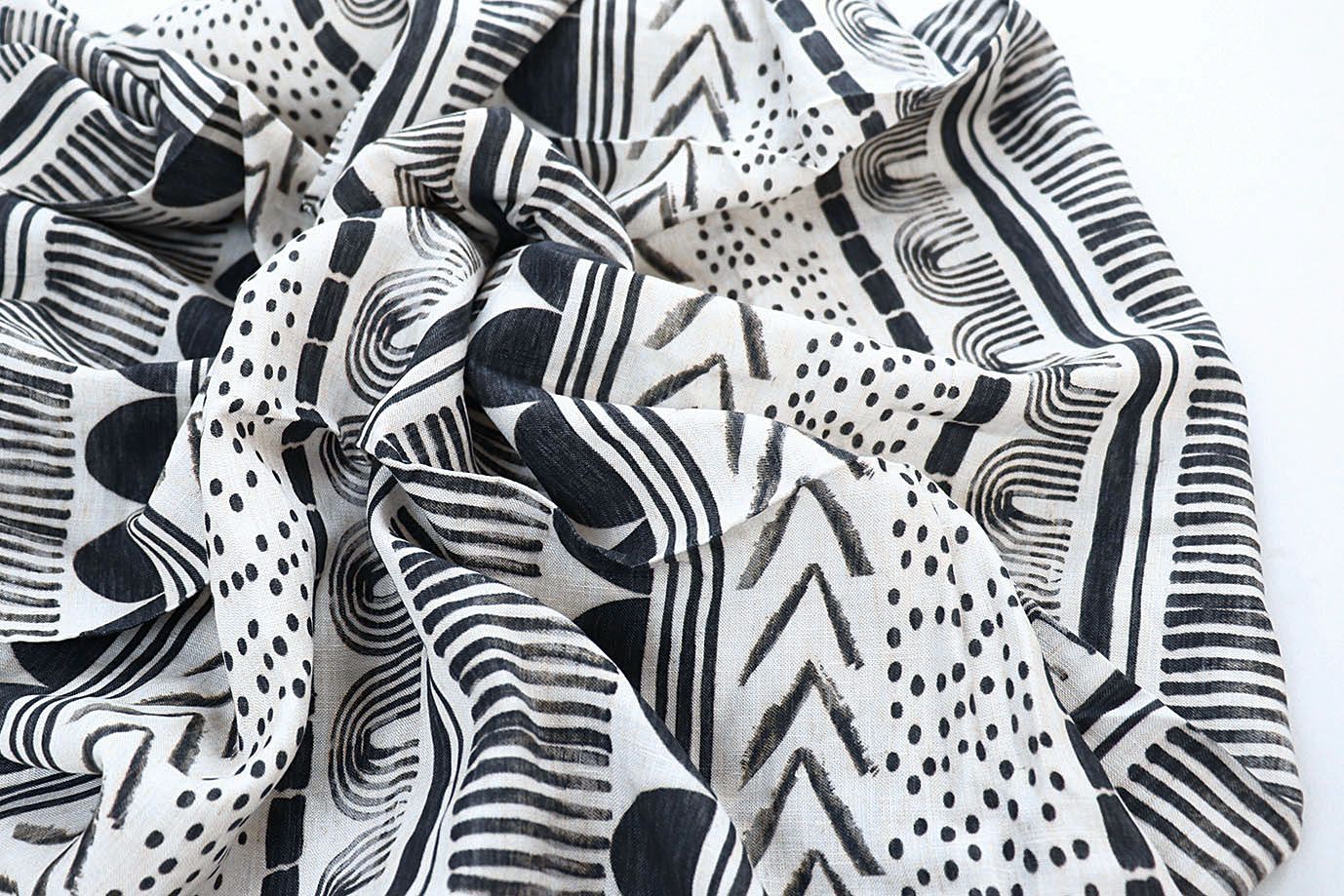 Лен принт/темно-синий на белом 4038-PY/D#5/C#1