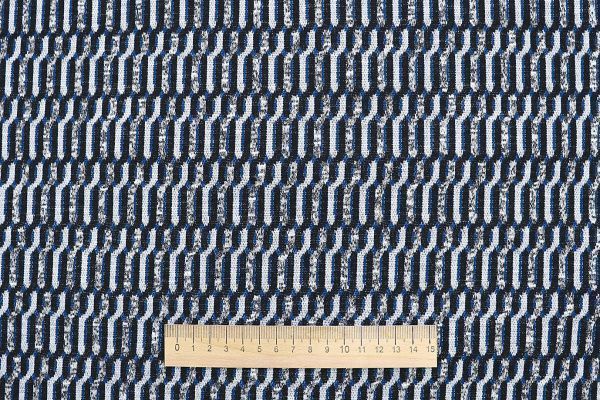Трикотаж жаккард/черно-синий 2816-PY/D#4/C#1